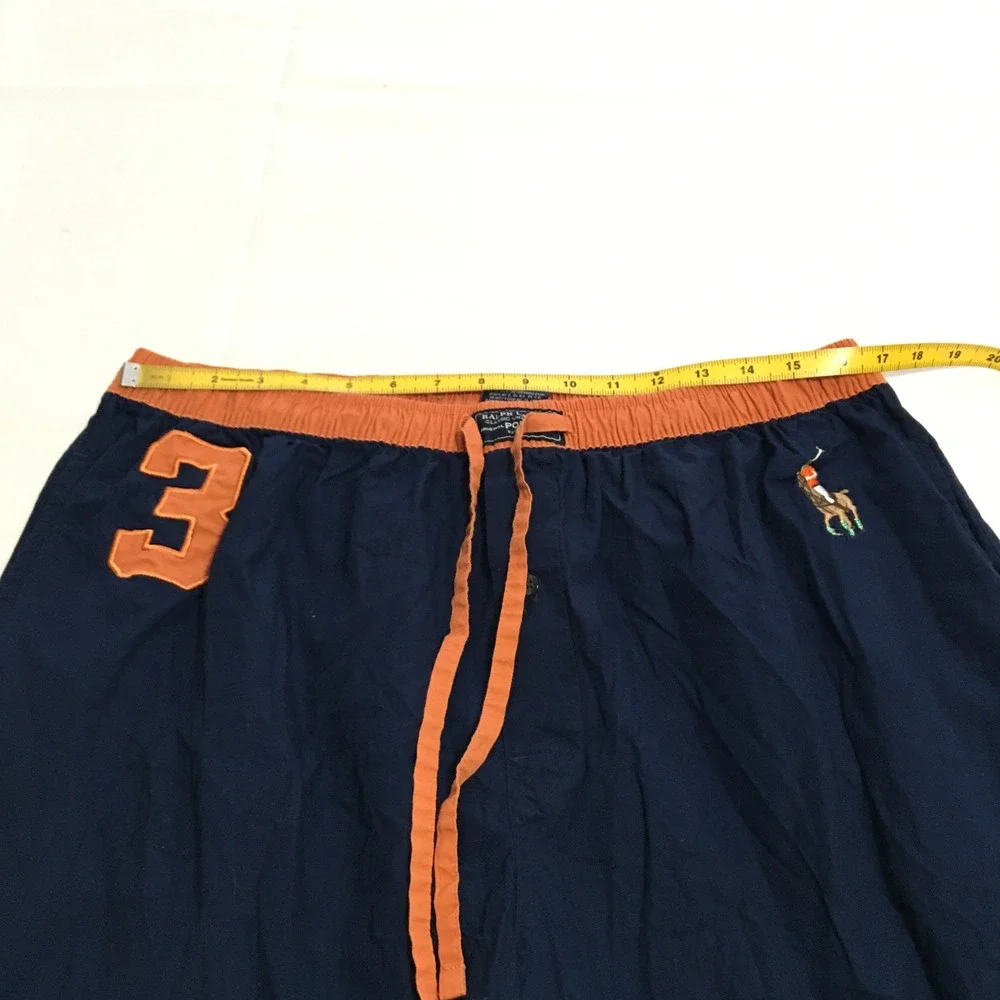Polo Ralph Lauren Pajama Pants Mens XL Navy Orange Big Pony Sleepwear